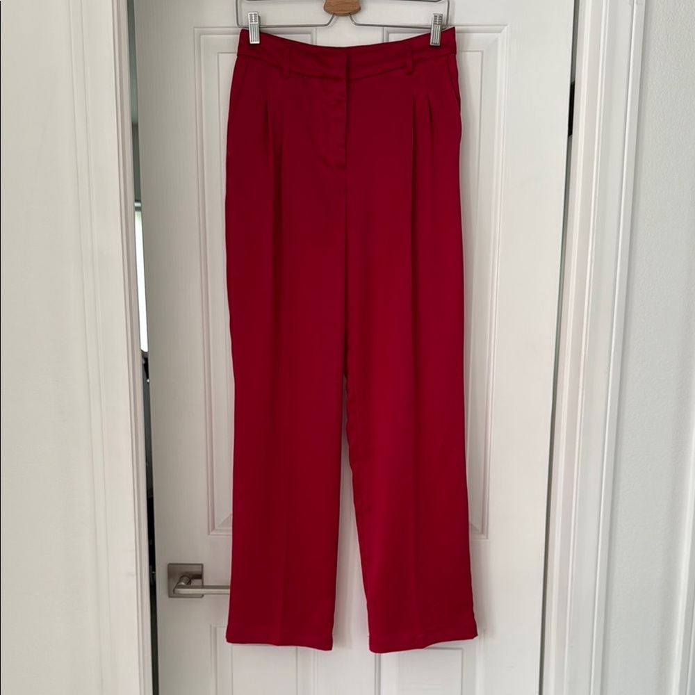 House of Harlow 1960 Red High-Waist Trousers, Size M